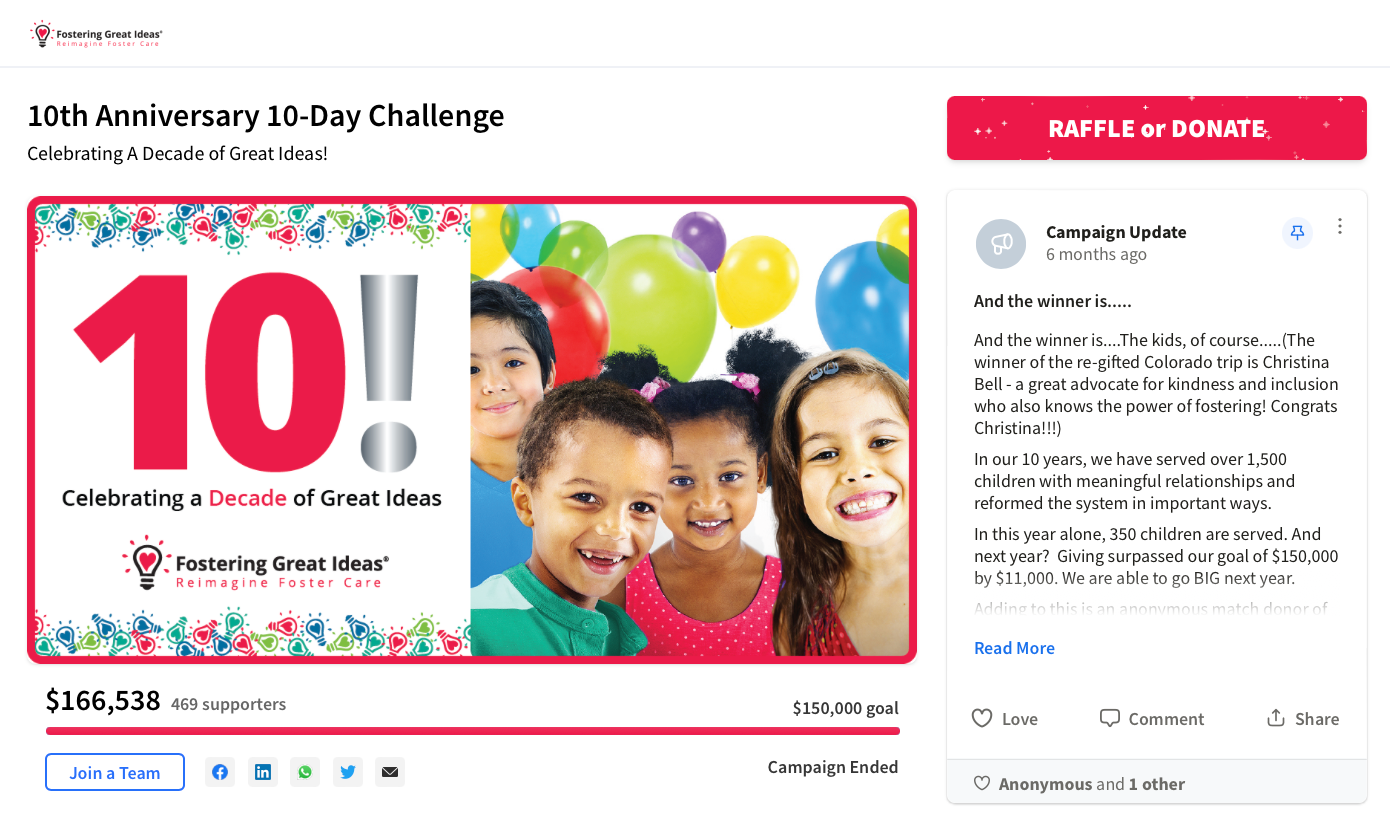 fostering-great-ideas-raises-166k-givebutter